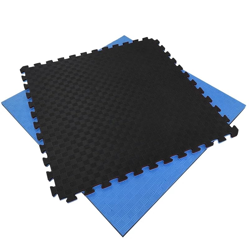 Artatami® Tatami Puzzle 1x1x20 mm Negro - Azul Pack Ahorro【8 Unidades】Gimnasios - Fitness - Pilates - Yoga_0