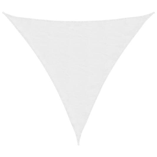 Vidaxl Toldo De Vela Triangular Tela Oxford Blanco 4x4x4 M_0