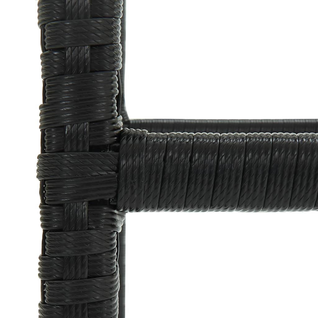 Taburetes De Cocina Con Cojines 6 Uds Ratán Sintético Negro_5