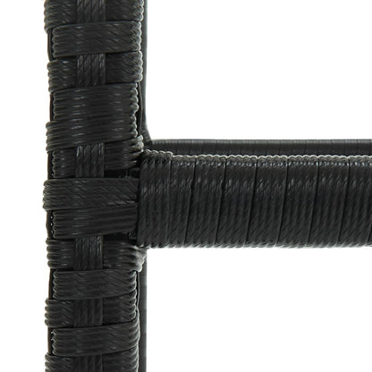 Taburetes De Cocina Con Cojines 6 Uds Ratán Sintético Negro_5