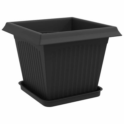 Macetas 6 Uds. Negro Plástico_4