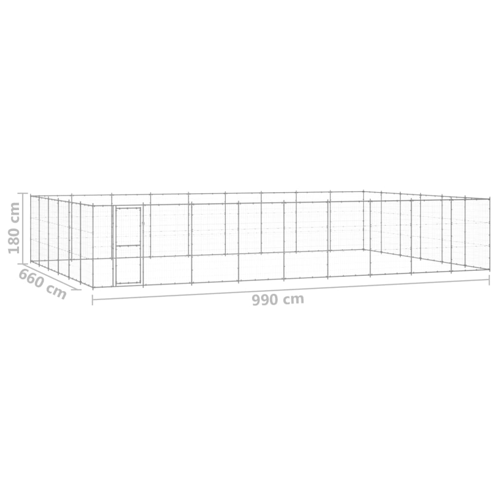 Perrera De Exterior De Acero Galvanizado 65,34 M²_5