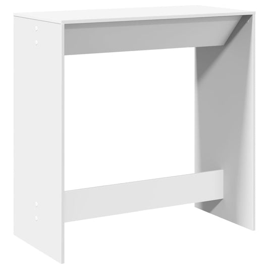Mesa Alta De Bar Madera Ingeniería Blanca 102x50x103,5 Cm_0
