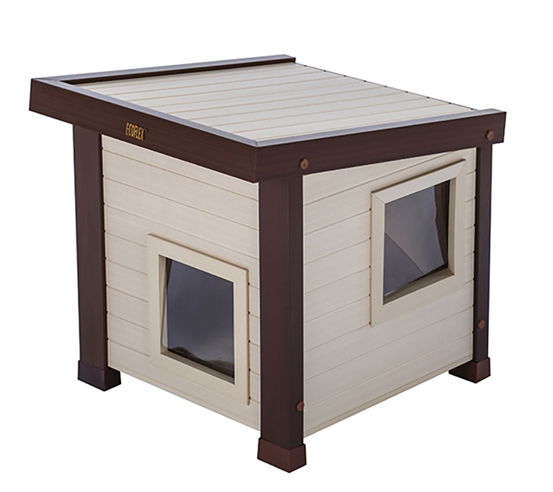 Casa Para Gatos Noa - Caseta De Interior/exterior - Fabricado En Ecoflex - Refugio Para Felinos Con Gatera_0