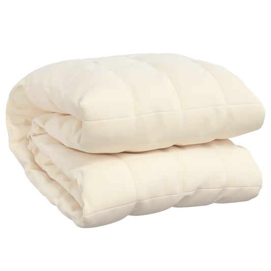 Vidaxl Manta Con Peso Tela Color Crema Claro 220x240 Cm 15 Kg_0