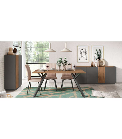 Mueble Auxiliar/bodeguero Celia Acabado Pizarra/sabi, 125.6cm(alto) 90.1cm(ancho) 41.6cm(f_5