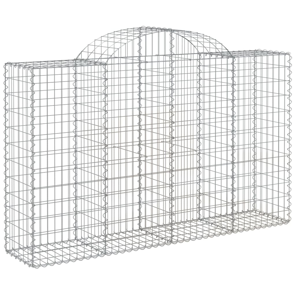 Cestas Gaviones 18 Uds Forma De Arco Hierro 200x50x120/140 Cm_2