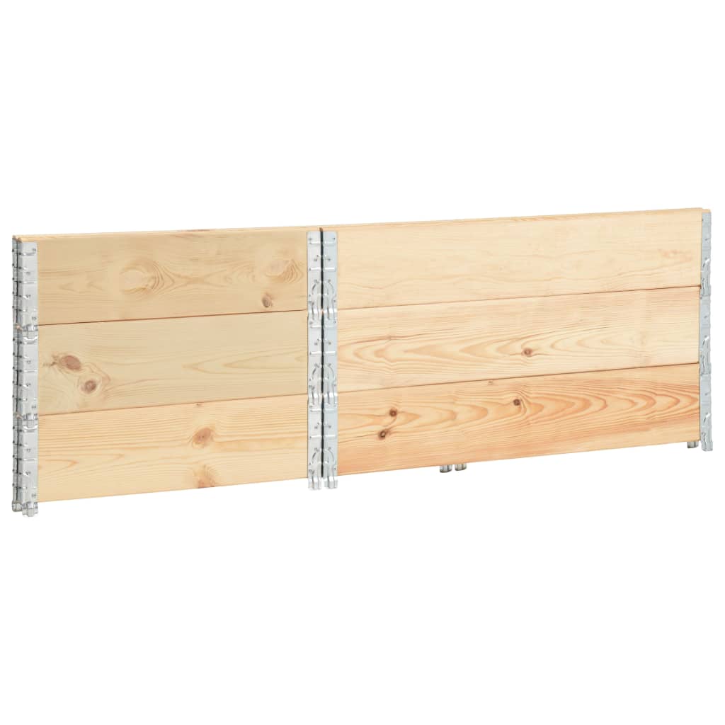 Arriates De Madera Maciza De Pino 3 Unidades 80x120 Cm_3
