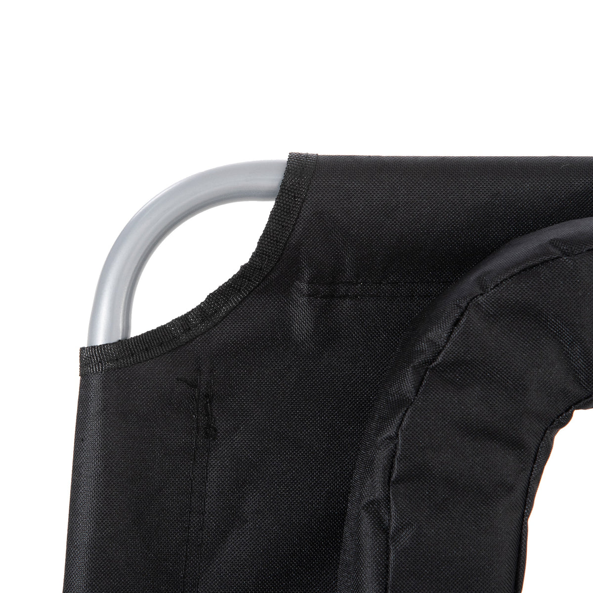 Outsunny Tumbona Reclinable Y Plegable De Jardín Con Respaldo Ajustable Negro_3