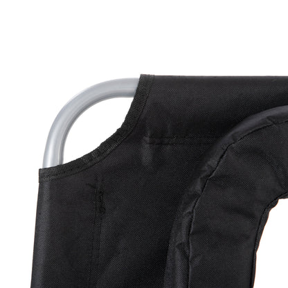 Outsunny Tumbona Reclinable Y Plegable De Jardín Con Respaldo Ajustable Negro_3