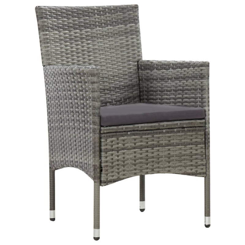 Vidaxl Set De Muebles De Jardín 4 Pzas Y Cojines Ratán Sintético Gris_5