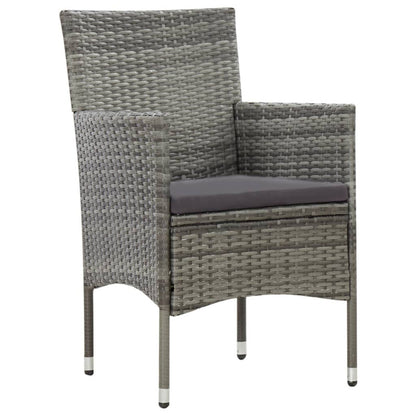 Vidaxl Set De Muebles De Jardín 4 Pzas Y Cojines Ratán Sintético Gris_5