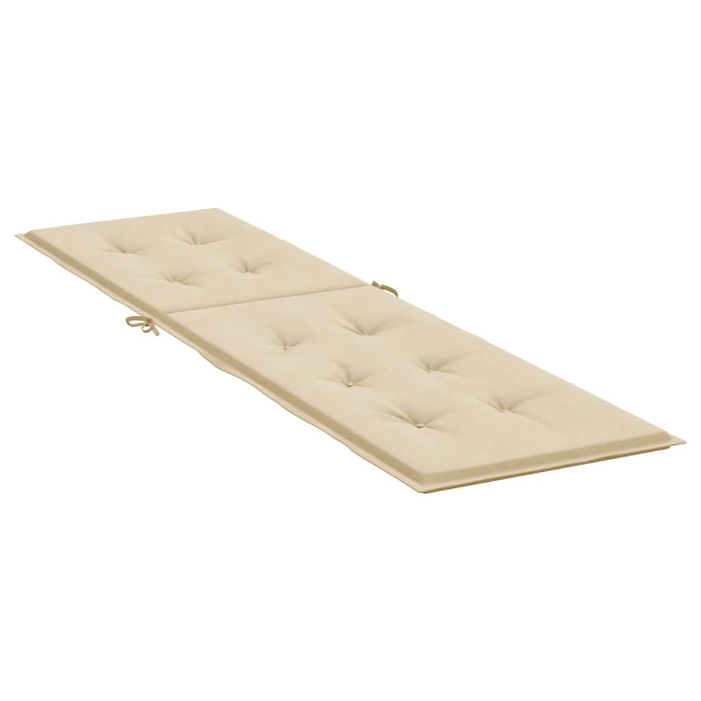 Vidaxl Cojín Para Tumbona Beige (75+105)x50x4 Cm_3