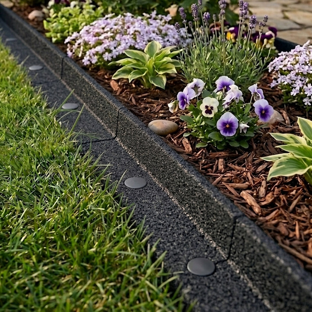 Bordura Flexible Para Jardín 19.2m Con Mazo – Negra_3