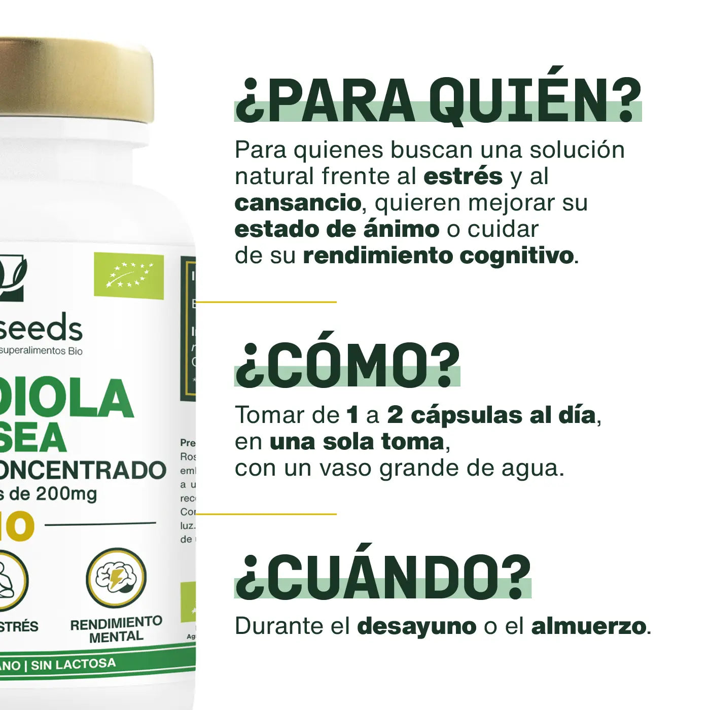 Rhodiola Rosea Bio, Extracto Concentrado | 90 Cápsulas_1