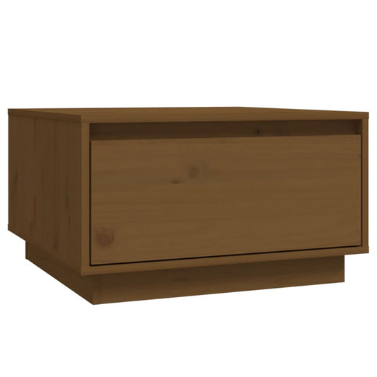 Mesa De Centro Madera Maciza De Pino Marrón Miel 55x56x32 Cm_0