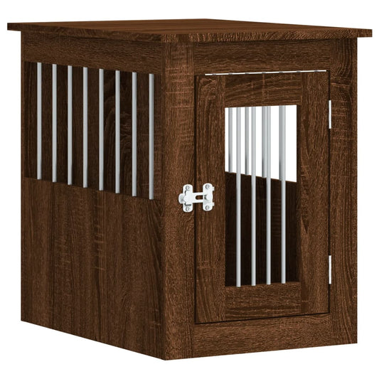 Jaula Para Perros Madera De Ingeniería Roble Marrón 45x62x59 Cm_0