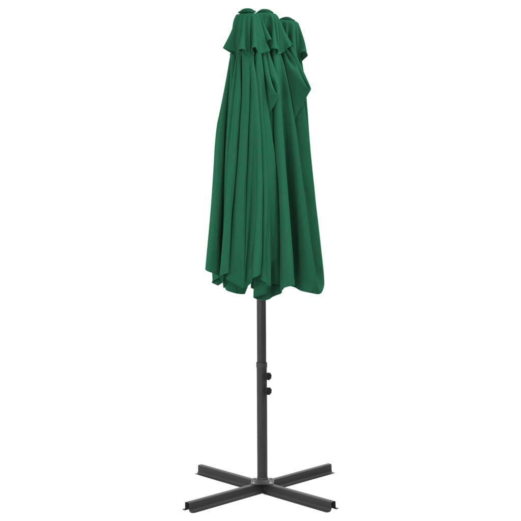 Sombrilla De Jardín Con Palo De Aluminio Verde 460x270 Cm_3