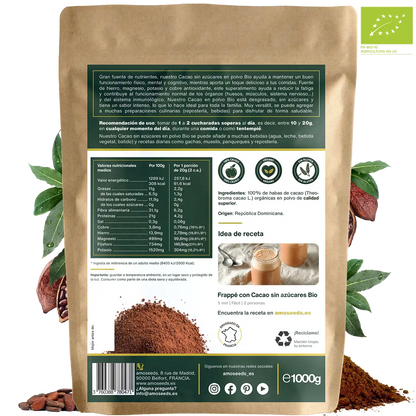 Cacao Sin Azúcares En Polvo Bio 1kg_4