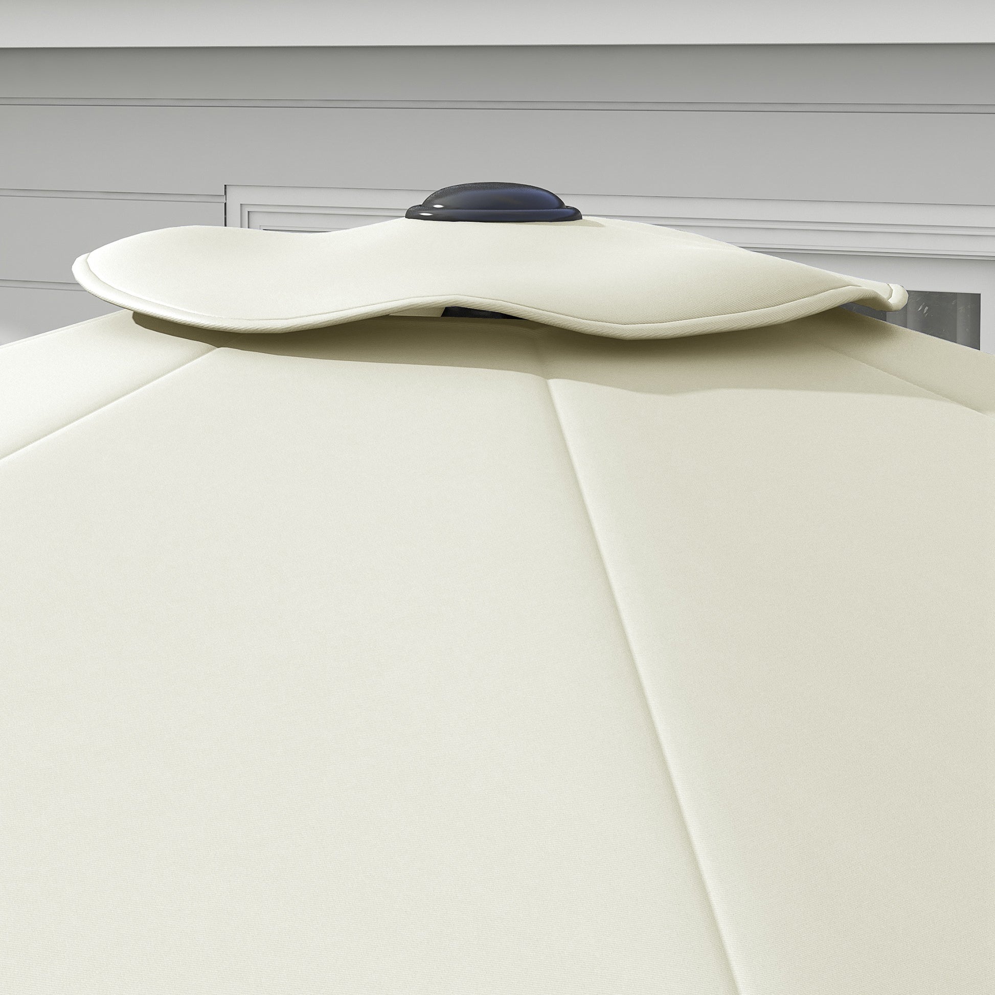Outsunny Toldo De Recambio De Sombrilla De 3 M Con Ventilación Superior Crema_4