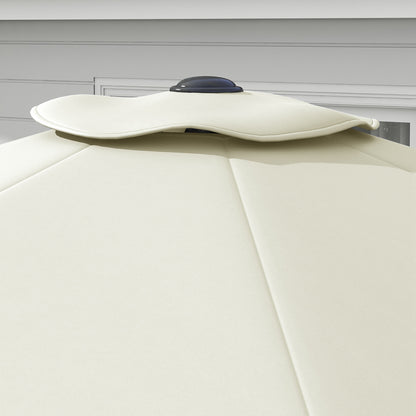 Outsunny Toldo De Recambio De Sombrilla De 3 M Con Ventilación Superior Crema_4