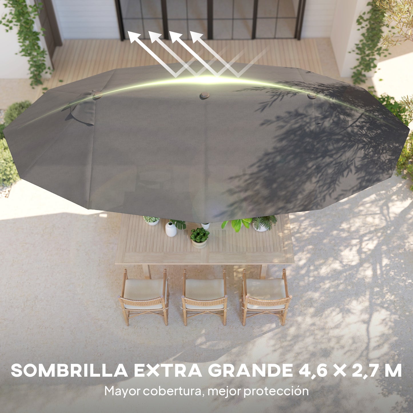 Outsunny Sombrilla Doble 4_3