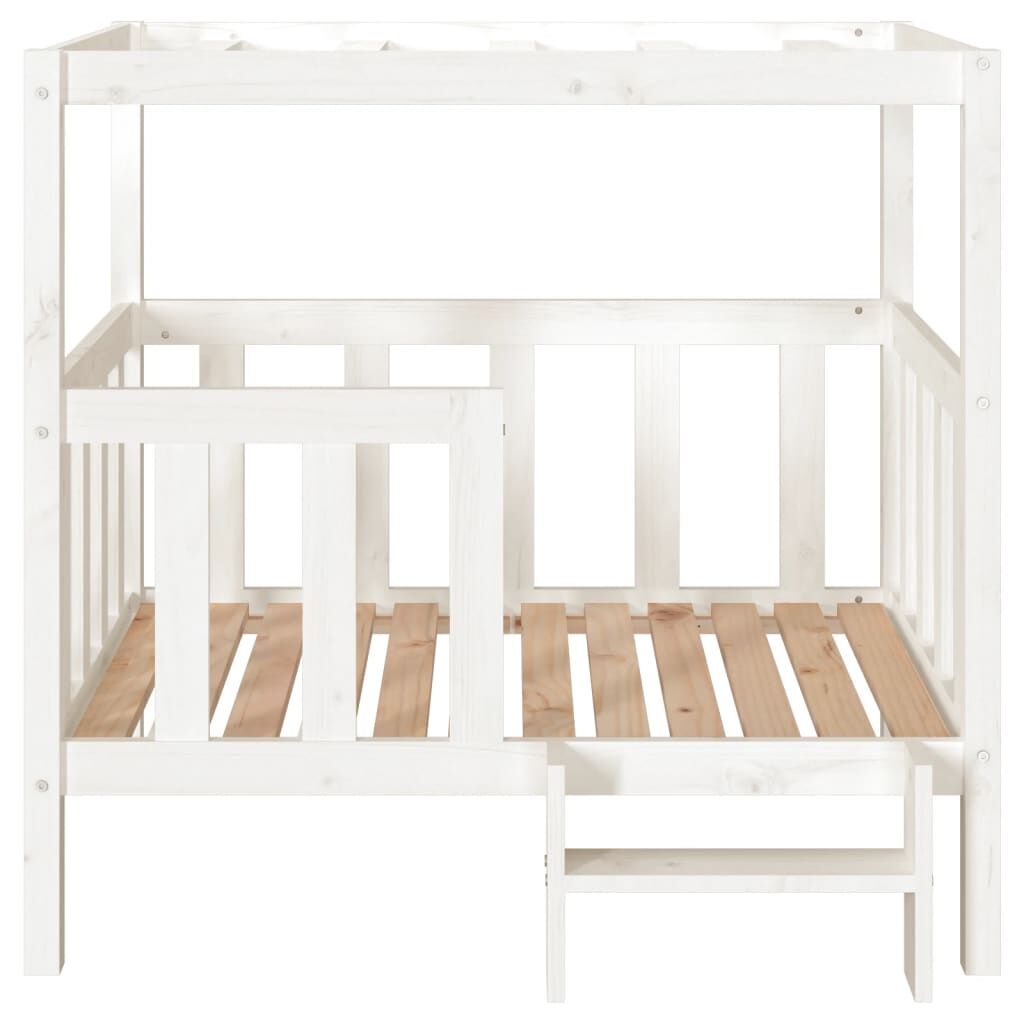 Vidaxl Cama Para Perros Madera Maciza De Pino Blanco 105,5x83,5x100 Cm_4