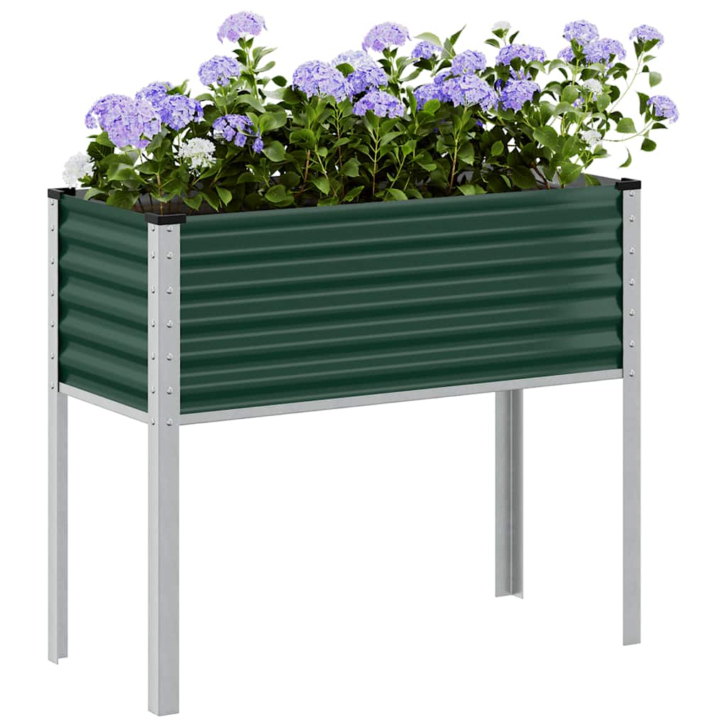 Jardinera De Jardín Verde 100x45x90 Cm Acero_1