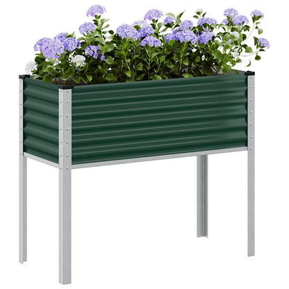 Jardinera De Jardín Verde 100x45x90 Cm Acero_1