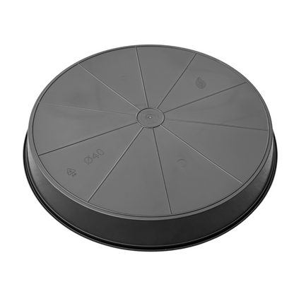 Bandeja Redonda De Plástico Resistente 40 Cm X 4,5 Cm – Color Negro_1