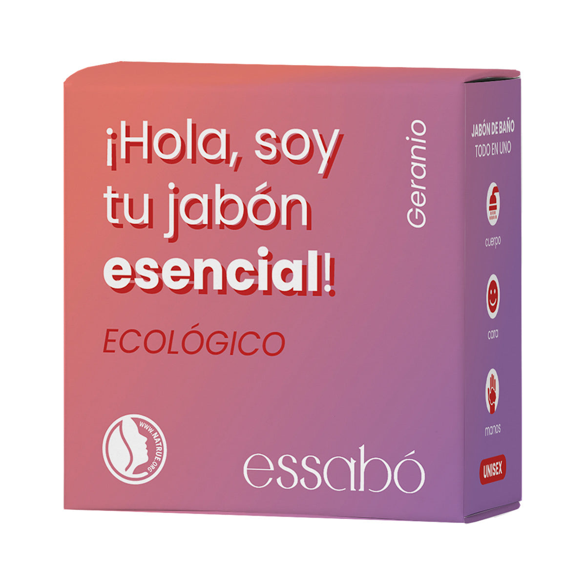 Jabón Sólido Ecológico Esencial Geranio ESSABÓ 120 g