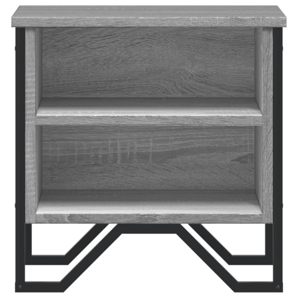 Mesita De Noche Madera De Ingeniería Gris Sonoma 40x30x40 Cm_3