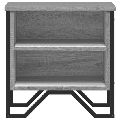 Mesita De Noche Madera De Ingeniería Gris Sonoma 40x30x40 Cm_3