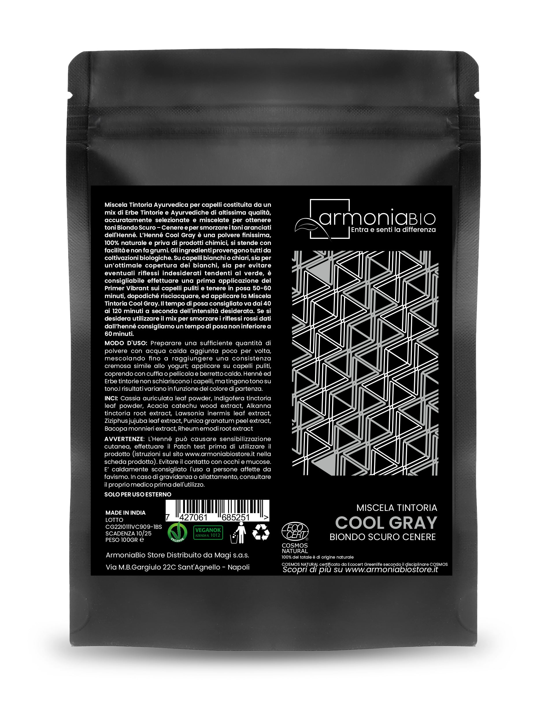 Henna Rubio Ceniza Oscuro Cool Gray Armoniabio 100g_1