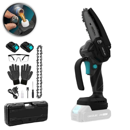 Cecotec Sierra De Podar 4 A Batería 21v Montanaforce 4000 Hand. 400w, Velocidad 25000rpm, Engrasador A Botón, Incluye 2_0