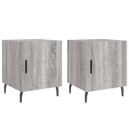 Mesitas Noche 2 Uds Madera Ingeniería Gris Sonoma 40x40x50 Cm_0