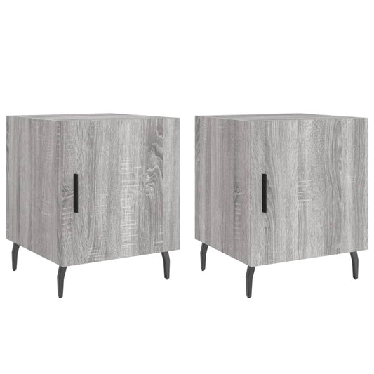 Mesitas Noche 2 Uds Madera Ingeniería Gris Sonoma 40x40x50 Cm_0