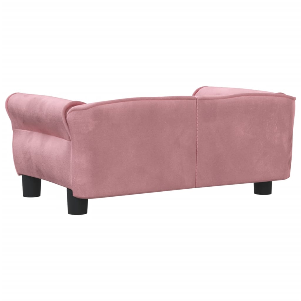 Cama Para Perros De Terciopelo Rosa 70x45x30 Cm / Vetonek_1