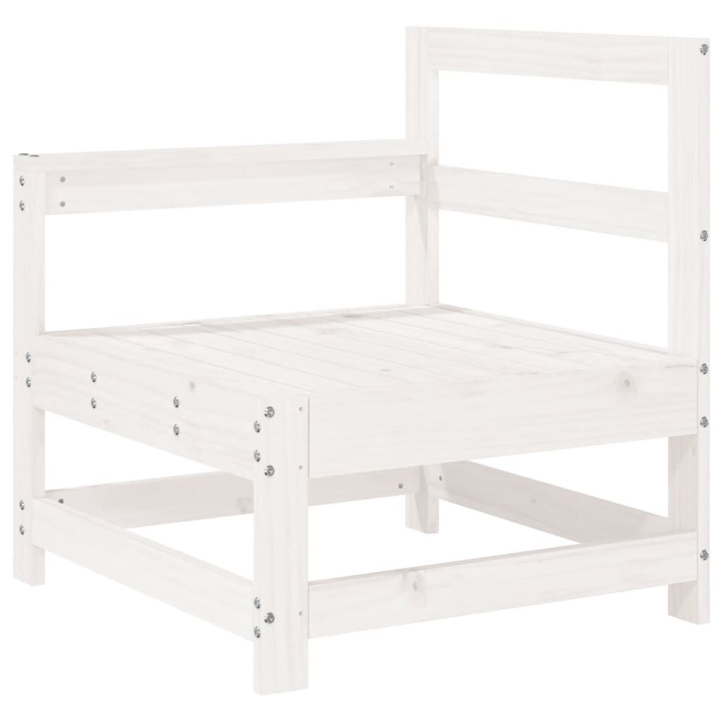 Vidaxl Juego De Sofás De Jardín 5 Piezas Madera Maciza De Pino Blanco_3