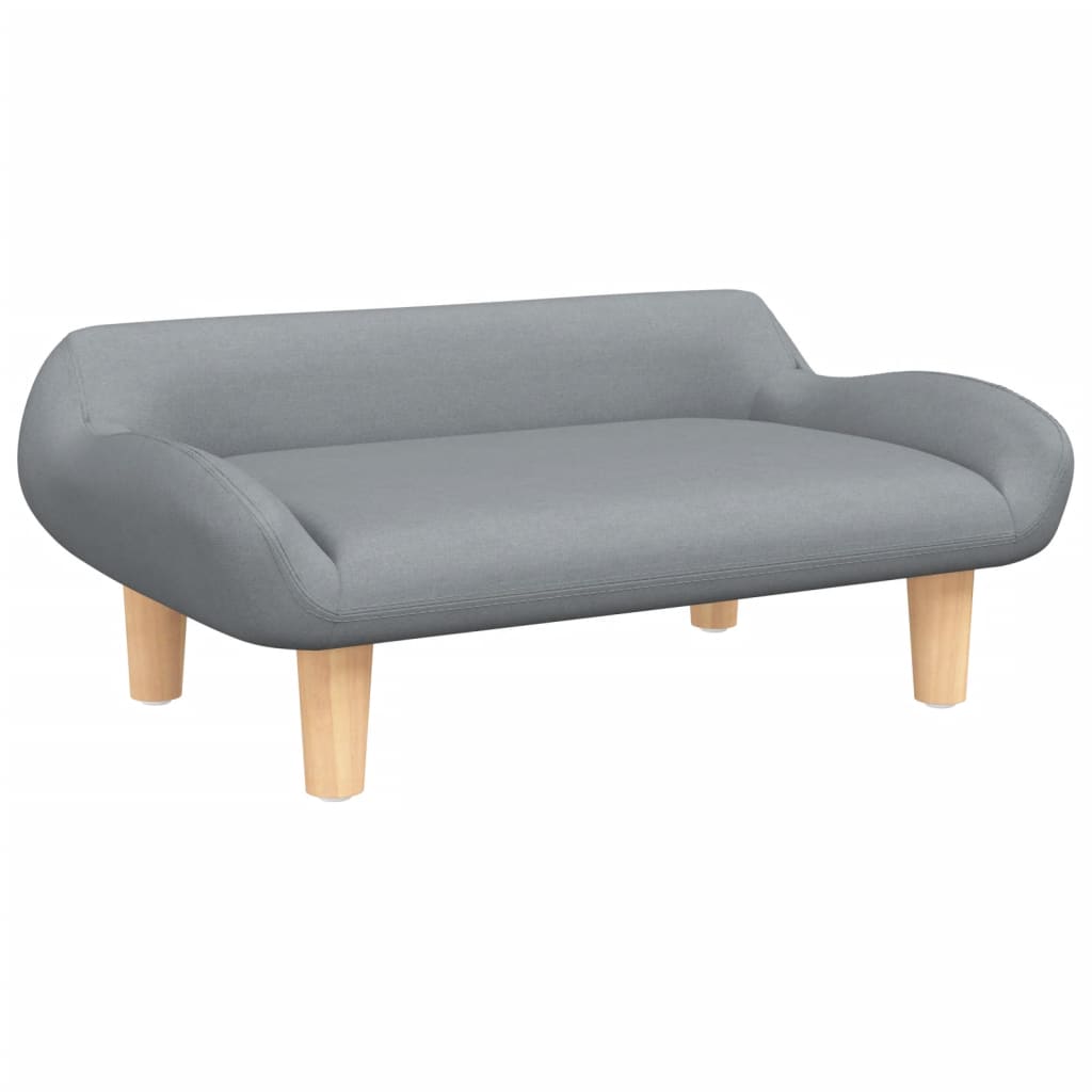 Cama Para Perros De Tela Gris Claro 70x40x24 Cm / Vetonek_3