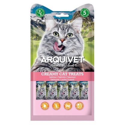 Creamy Cat Treats Snack cremoso de Salmón Arquivet 5x14 g