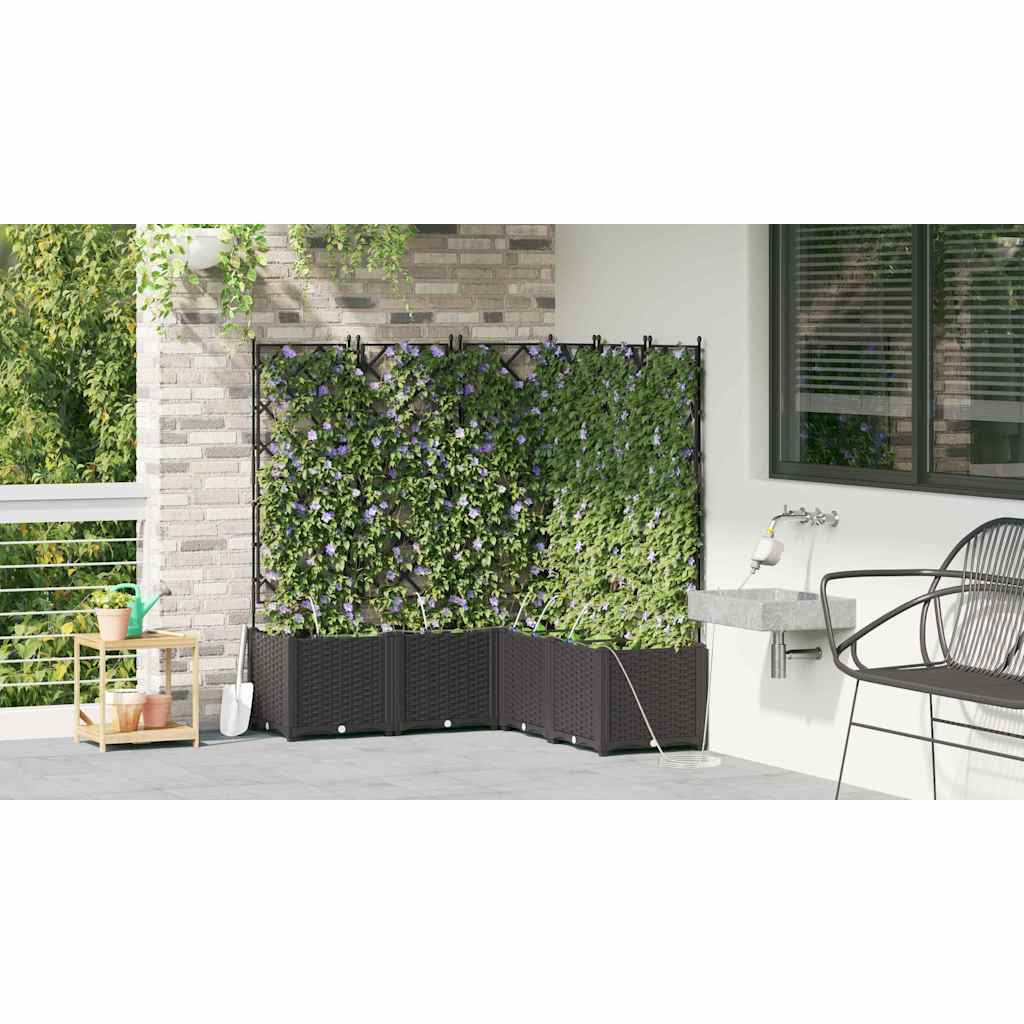 Vidaxl Jardineras Negro 120 X 120 X 142 Cm Acero_3