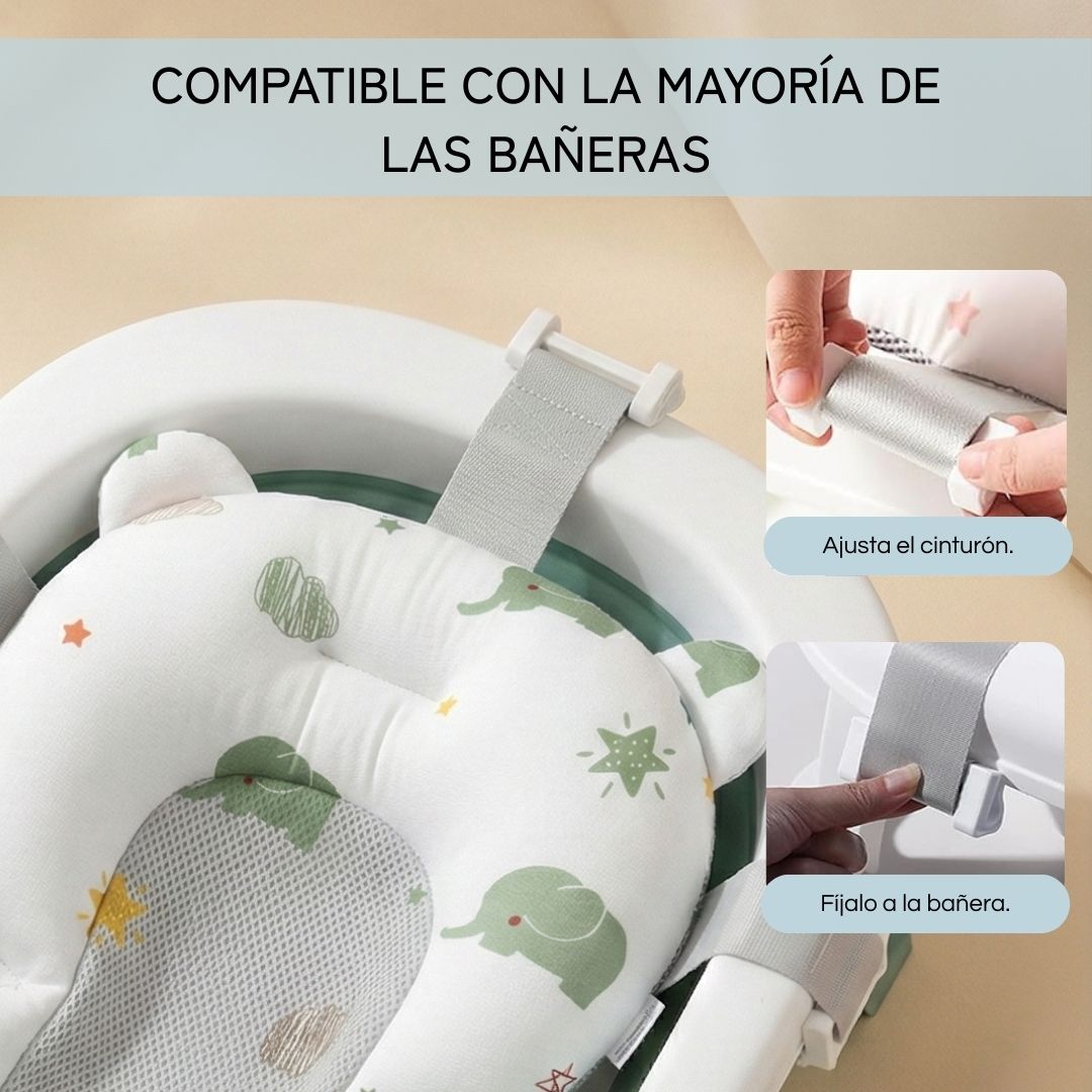 Cojín De Baño Antideslizante Con Estampado De Elefantes Para Bebés, Cómodo Y Seguro Bathby_5