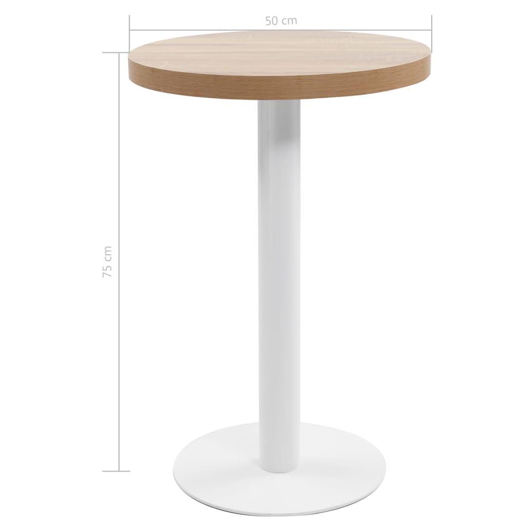 Mesa De Bistró Mdf Marrón Claro 50 Cm_3