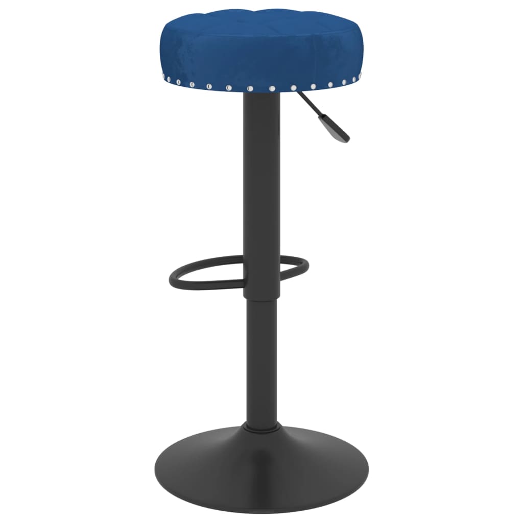Taburetes De Cocina 2 Unidades Terciopelo Azul_4