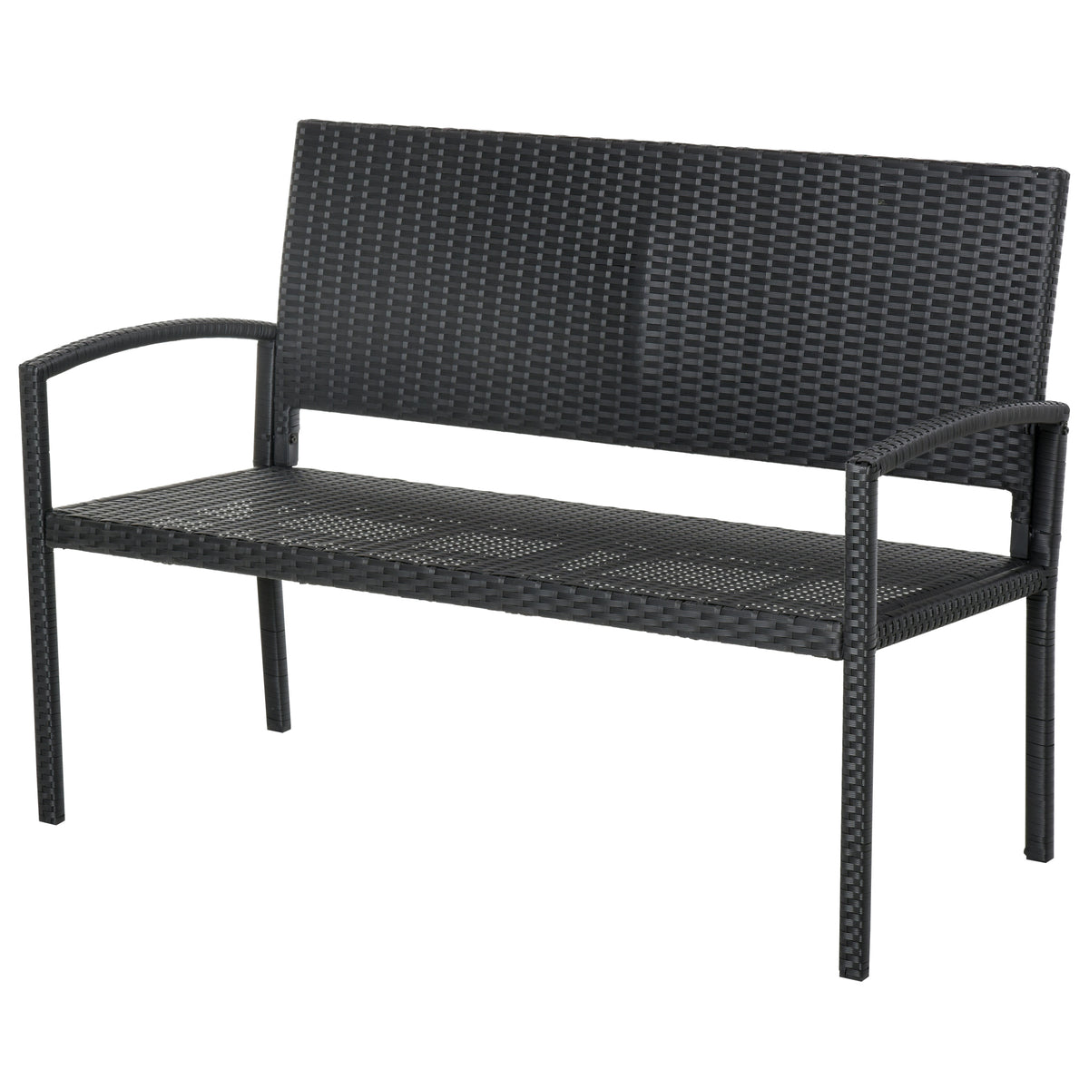 Outsunny Banco Jardín Lounge Silla 2 Plazas Mueble Exterior Terraza 2 Plazas_0