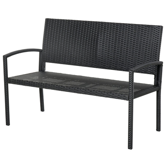 Outsunny Banco Jardín Lounge Silla 2 Plazas Mueble Exterior Terraza 2 Plazas_0