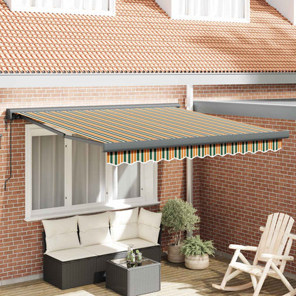Toldo Retráctil Verde Y Amarillo 300 X 250 X 165 Cm_1