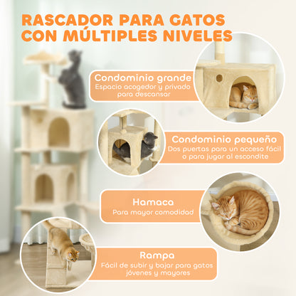 Pawhut Árbol Rascador Para Gatos_3