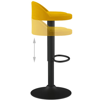 Taburetes De Cocina 2 Unidades Terciopelo Amarillo_5